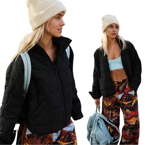 Free People Jackets & Blazers - NWOT FREE PEOPLE ~ pippa packable puffer jacket / coat BLACK ; SIZE XL